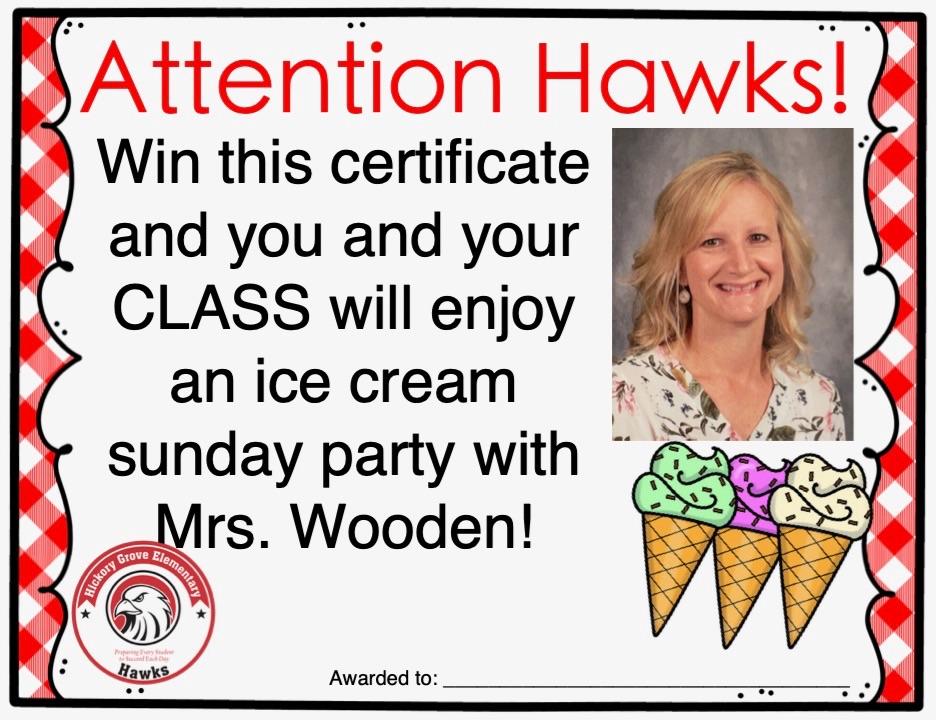 Ice Cream Party with Mrs. Wooden!