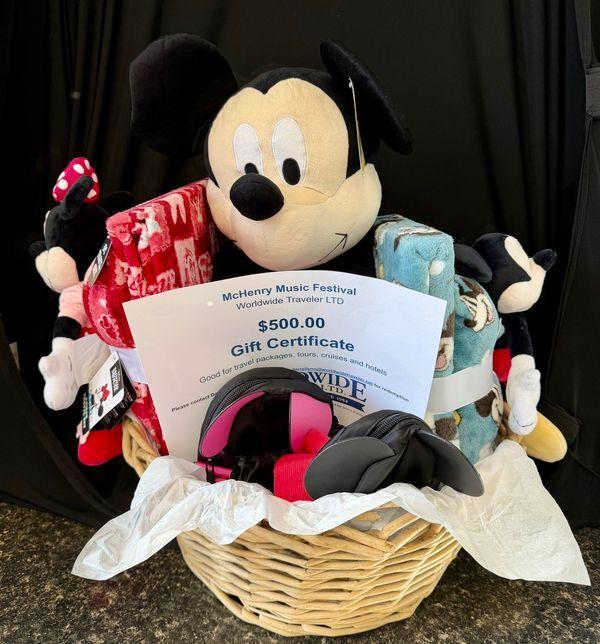 $500 travel certificate & Mickey mouse travel go...