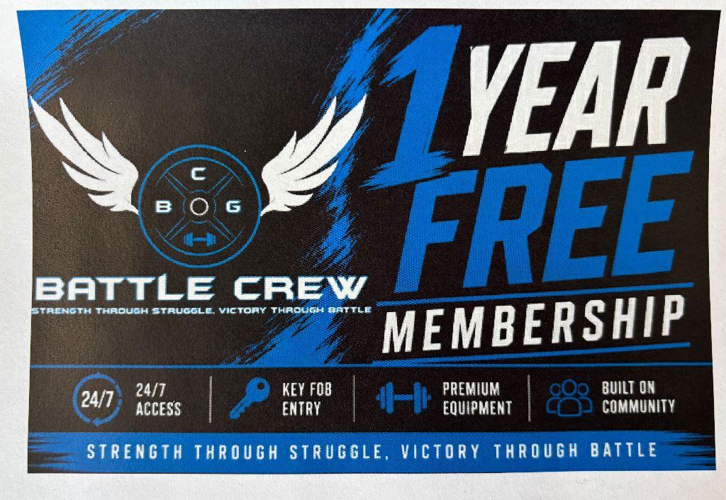 1 year free gym membership