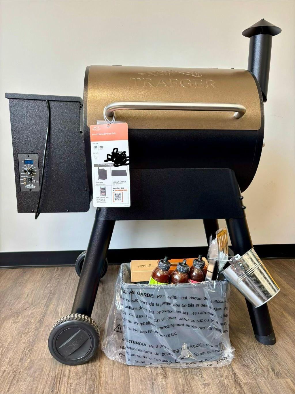 Traeger Pro 22 BBQ Wood Pellet Grill and Smoker with...