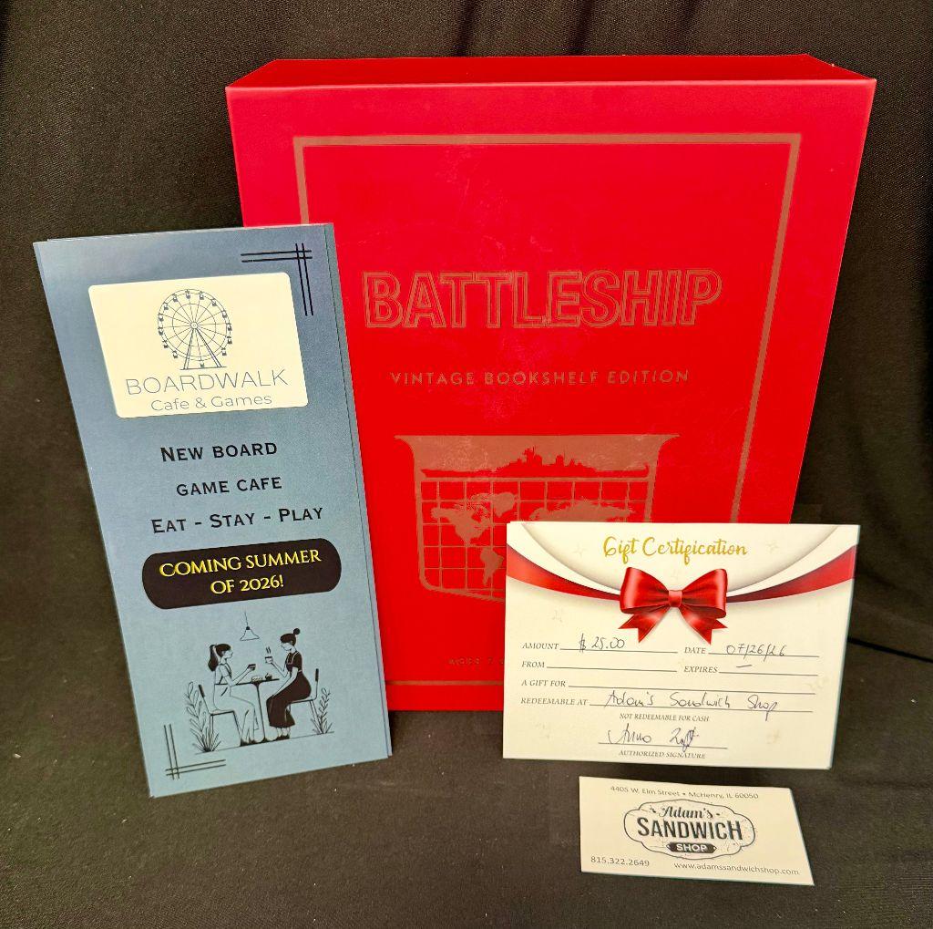 Vintage Battleship & Adams Sandwich Shop gift ce...