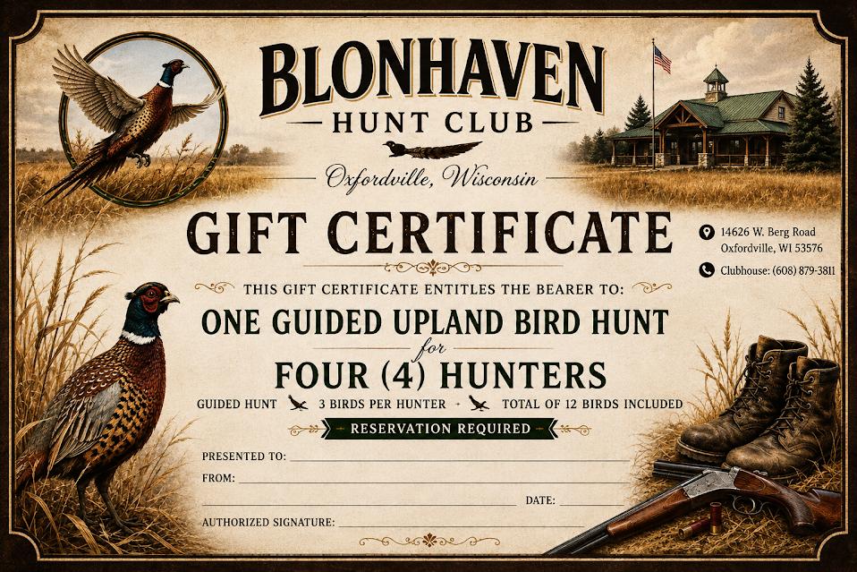 Exclusive Blonhaven $500 Guided upland Bird Hunt for...