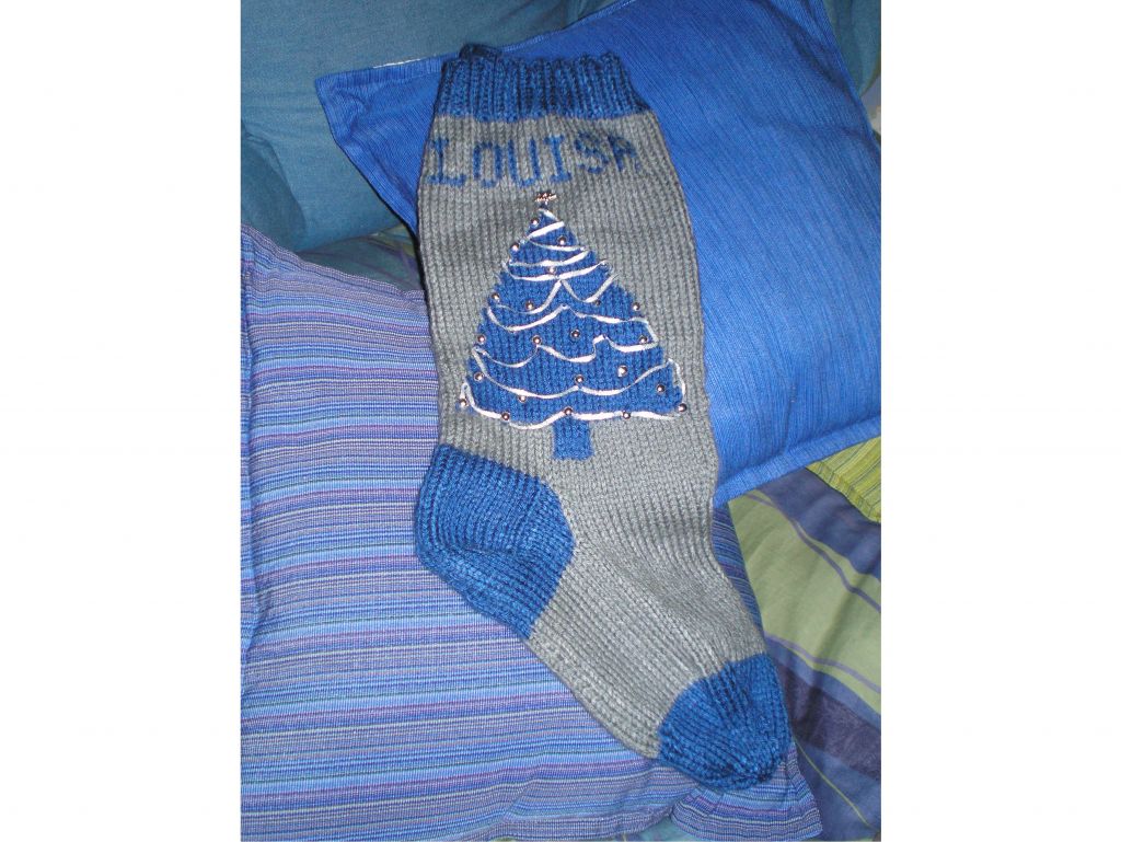 Custom Knit Holiday Sock