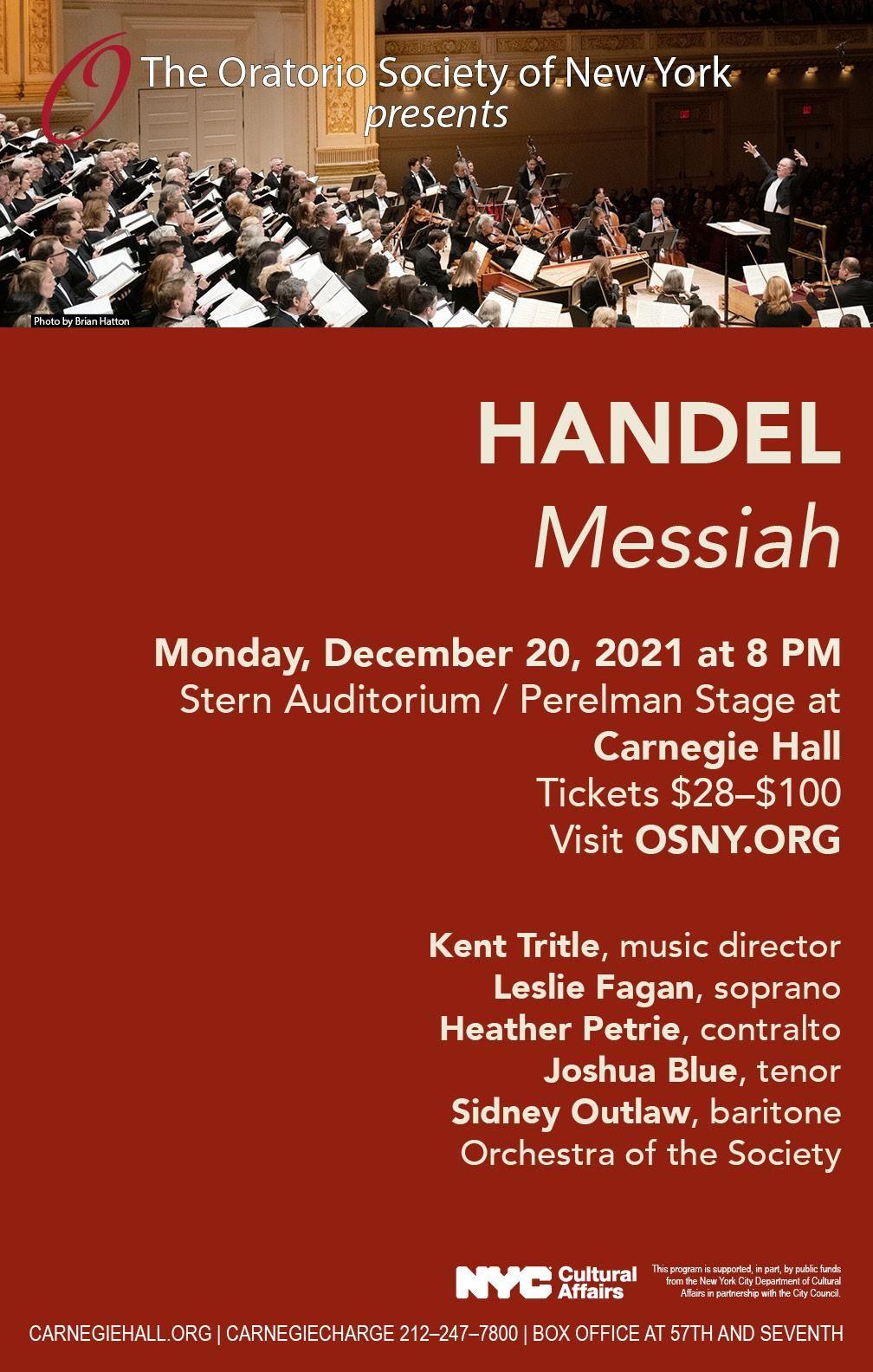 Framed Poster from December 2021 Messiah Concert