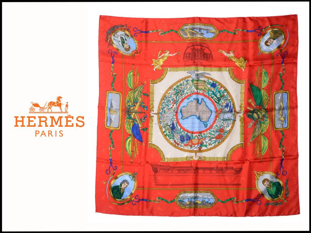 Hermès Silk Le Geographe Scarf 90