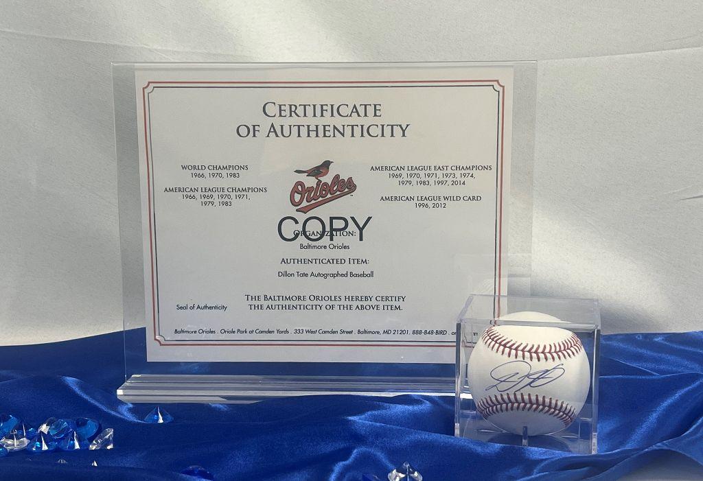 Dillon Tate Autographed Baseball