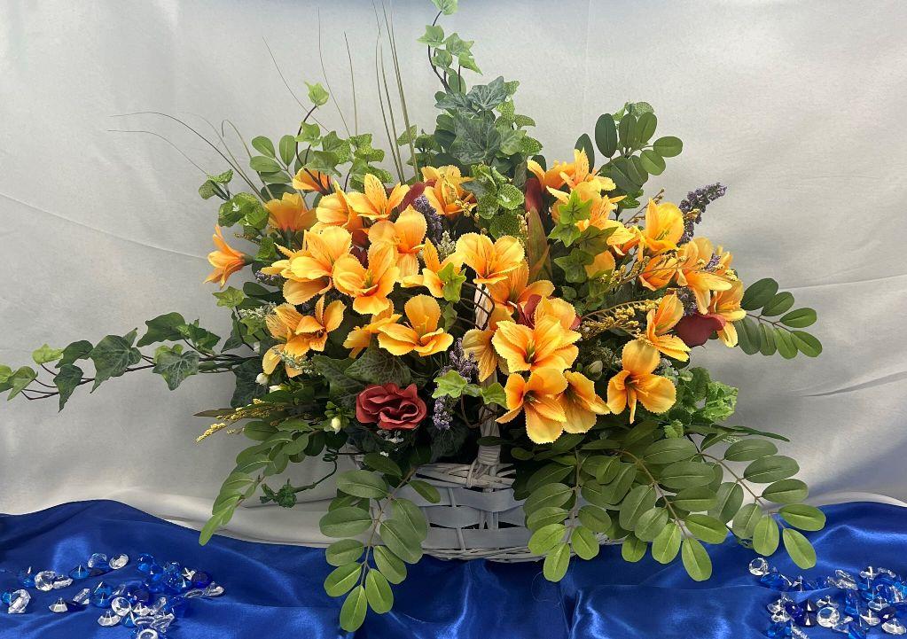 Silk Flower Basket