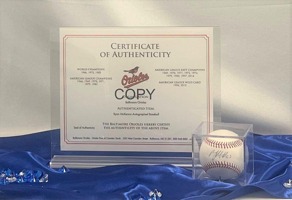 Ryan McKenna Autographed Baseball