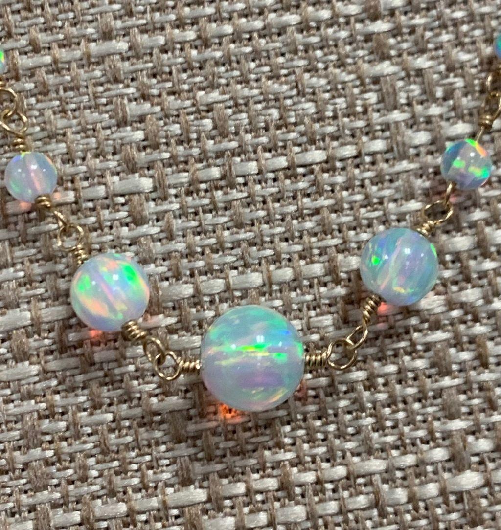 Village Beads - Opal Bead Necklace