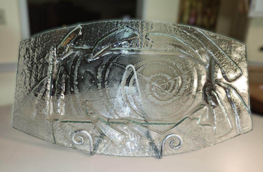 First Run Hurricane Platter by Pearl River Glass - D...