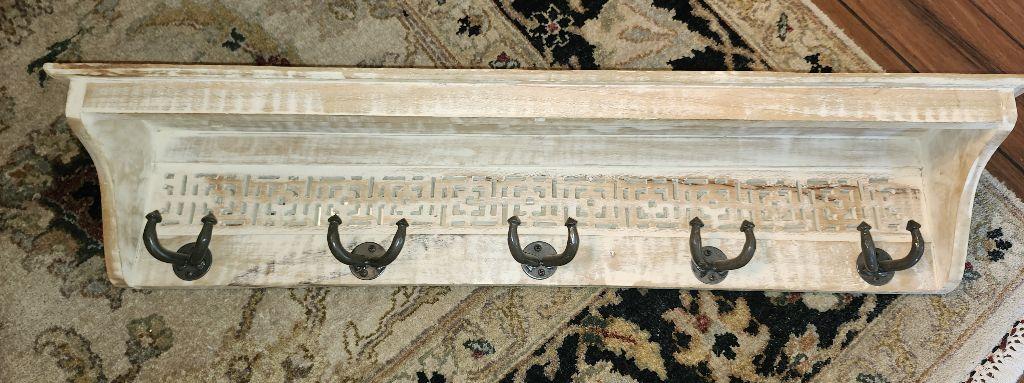 White Wash Coat Rack - Donated by Bob Kersh