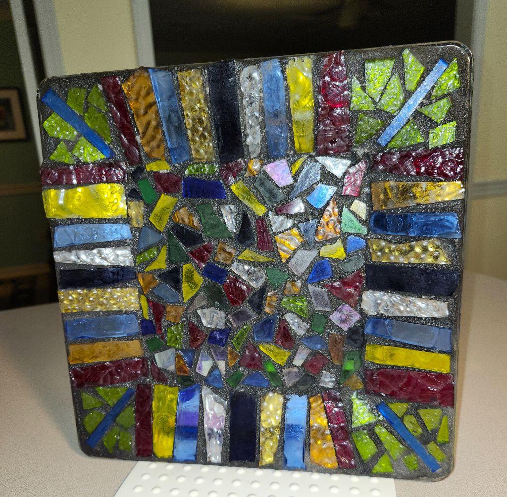 Mosaic Glass Plate - Donated by Bob Kersh