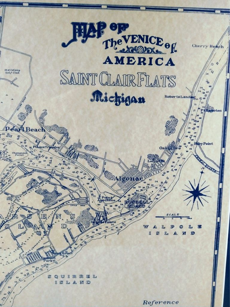 Framed Map of St. Clair Flats 