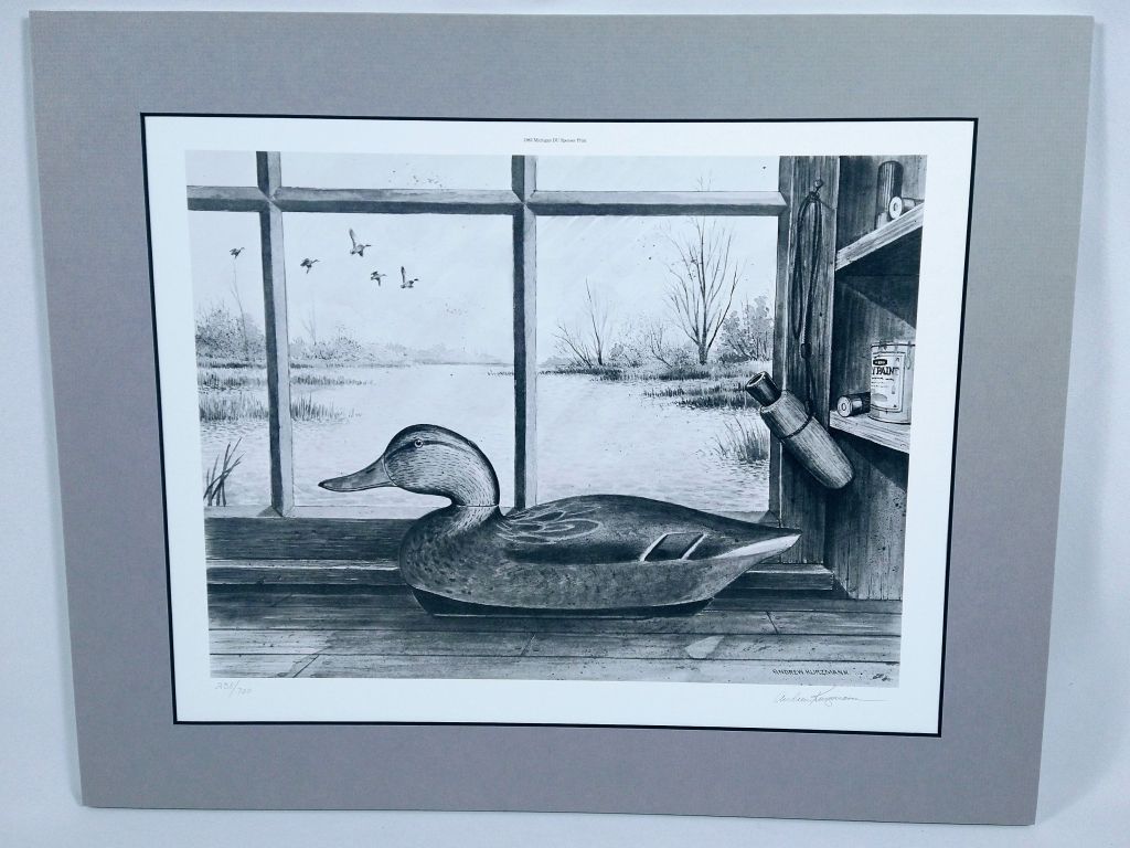 Ducks Unlimited Black & White Decoy Print