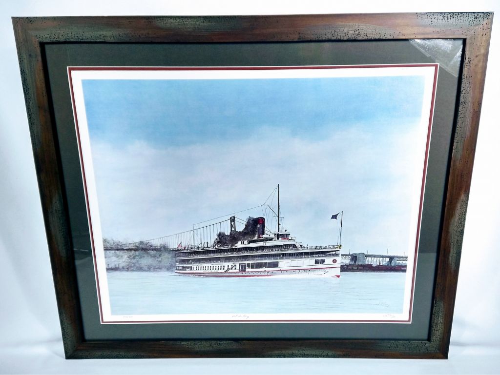 ''Put-in-Bay'' Framed-Numbered-Signed J. Clary Print