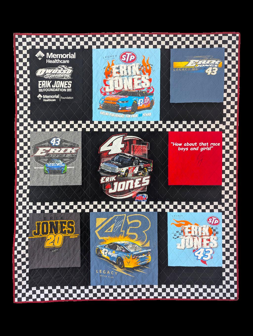 Erik Jones T-Shirt Quilt