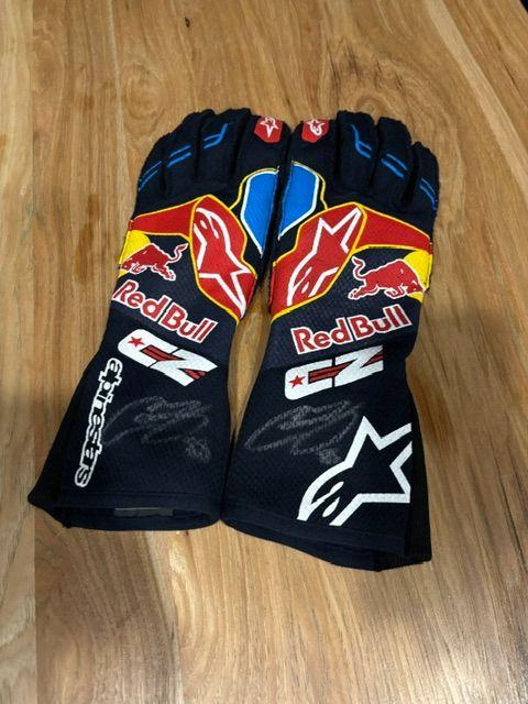 Connor Zilisch Autographed Red Bull Gloves