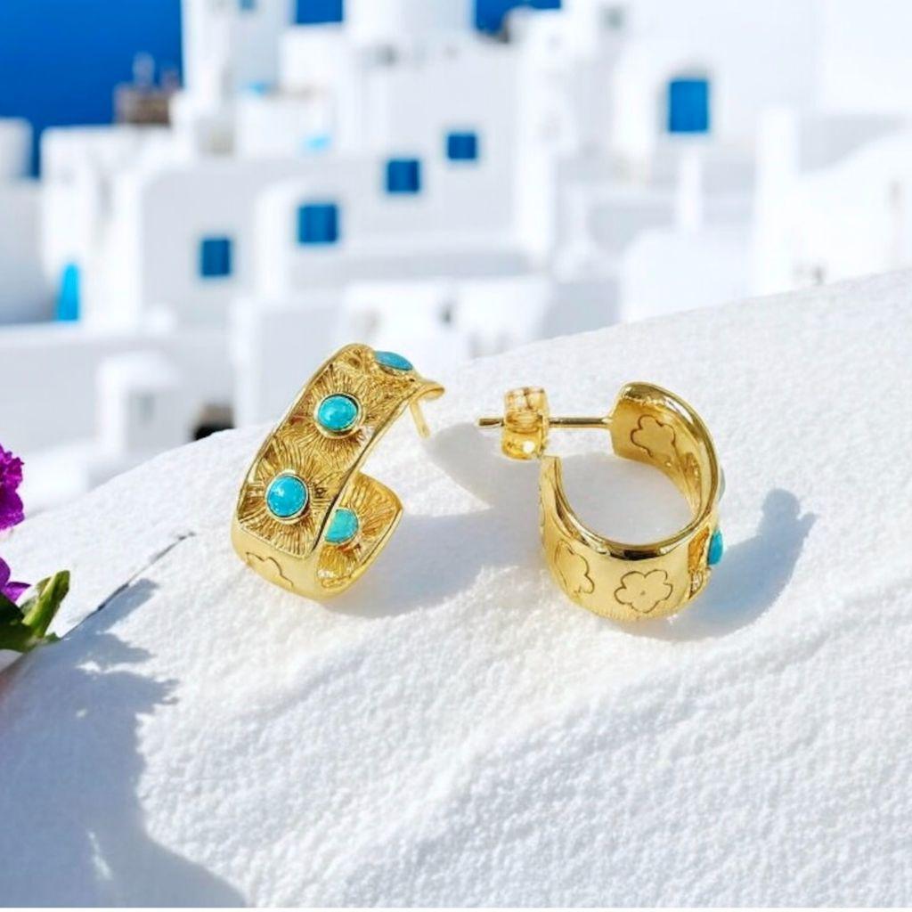 Santorini Hugs Earrings in Yellow Gold