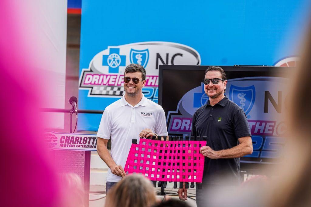 Autographed Pink Nascar Cup Window Net