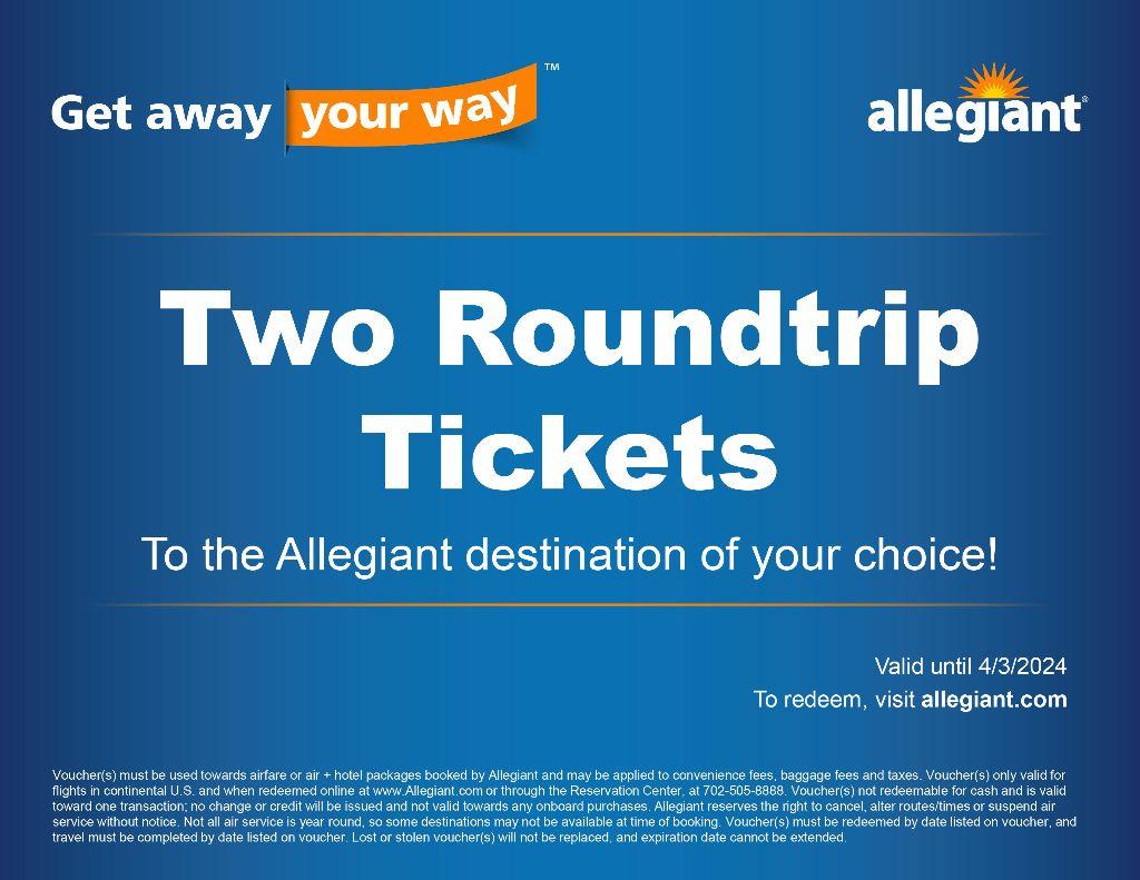 Allegiant Airline Ticket Vouchers