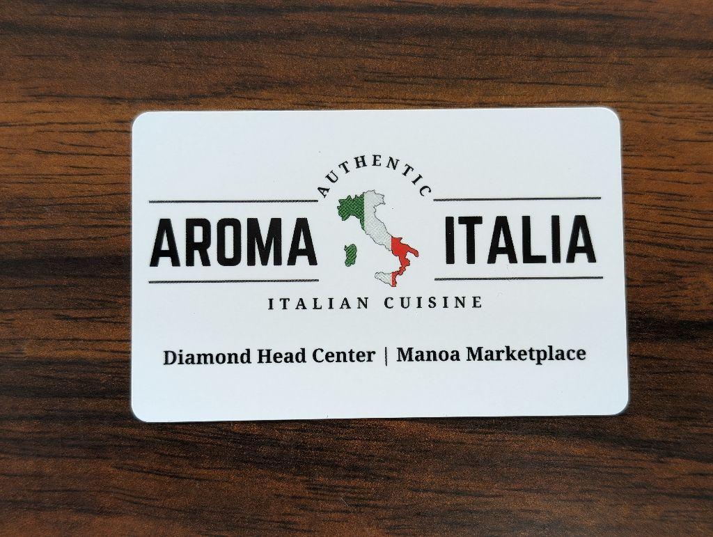 $50.00 gift card to Aroma Italia