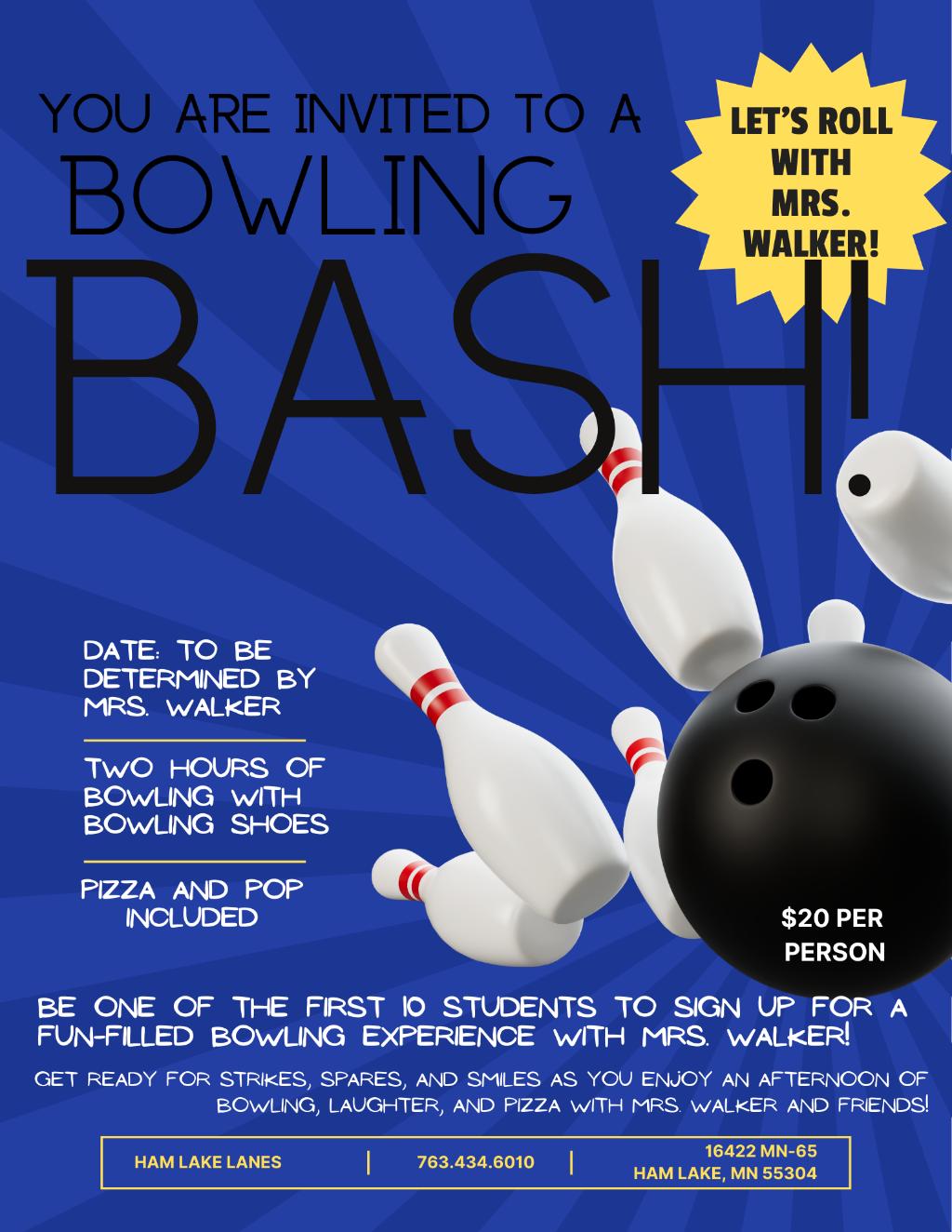 Bowling with Mrs. Walker - Round 2!