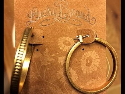 Lucky Brand Bronze Toned Hoop Earrings