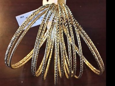 Red Camel Gold-Tone 12-Piece Bangle Bracelet Set