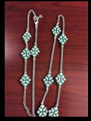Lucky Brand Turquoise Strand Necklace.