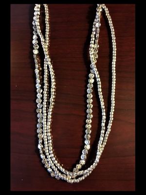 Lucky Brand Silver Tone 3 Strand Necklace.