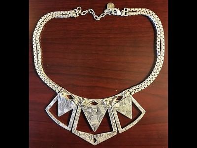The Sak Signature Bib Necklace - Silver