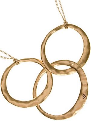 Kenneth Cole Goldtone 3-Circle Necklace.