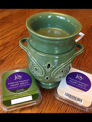 Joy Mangano Forever Fragrant Eucalyptus Wax Warmer and Wax Melts