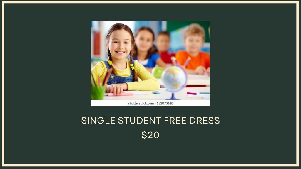 Single Student Free Dress