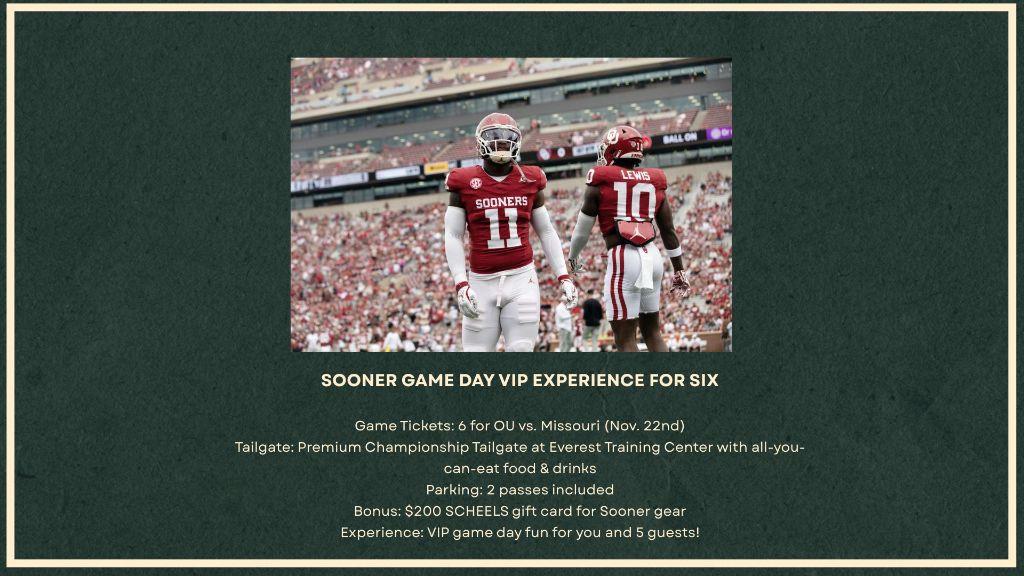 Sooner Game Day VIP Experience for Six