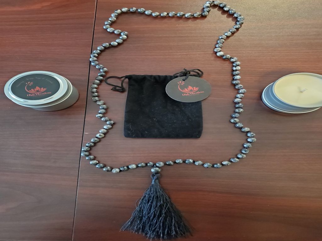 RAFFLE: Handmade Gray Mala Beads with Soy Candles