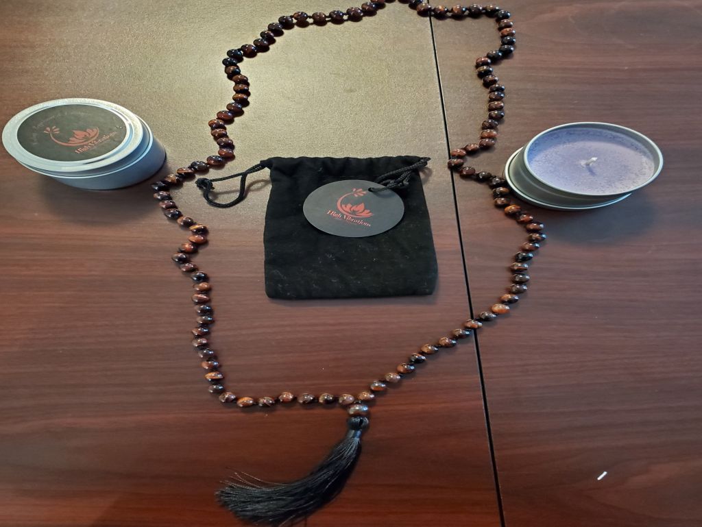 RAFFLE: Handmade Brown Mala Beads with Soy Candles