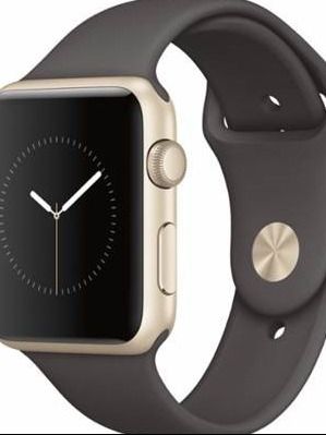 Apple Watch Series 1 42mm Gold Alum Case Cocoa Sport Band