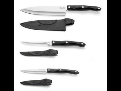 3 pc. Knife and Sheath Set