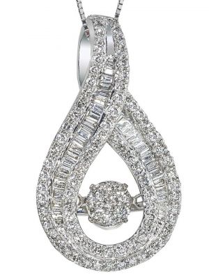 Diamond Dancing Drop Pendant