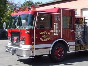 RIDE TO SCHOOL IN MAPLE BLUFF FIRE TRUCK