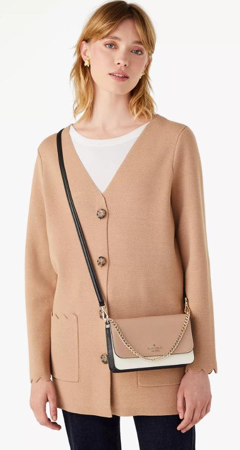 Kate Spade Madison Small Flap Crossbody Convertible Colorblock Saffia