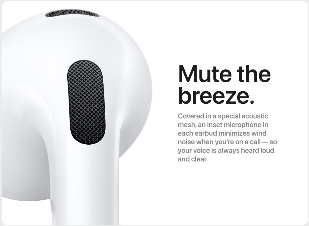 Apple AirPods (3rd Generation) Wireless Ear Buds, Bluetooth Headphones, Personalized Spatial Audio, Sweat and Water Resistant, Lightning Charging Case