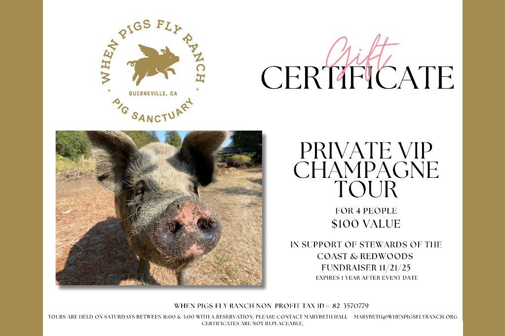 When Pigs Fly Ranch gift certificate