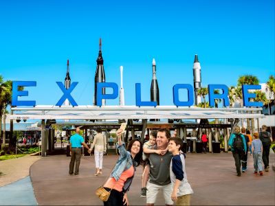 Admissions for 4 Guests to all visitor complex exhibits and shows including Heroes ,Legends featuring the United States Astronaut Hall of Fame