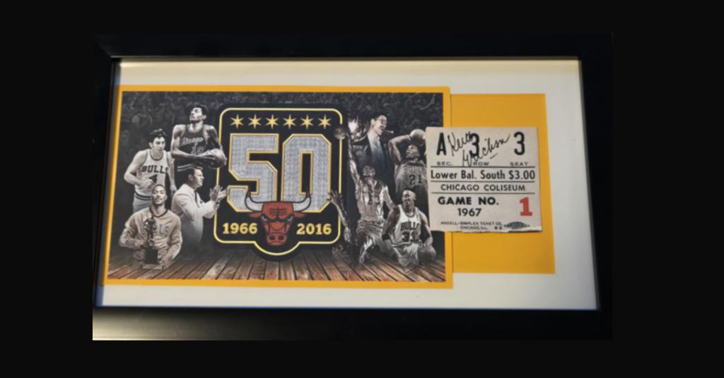 Chicago Bulls 50th Anniversary Framed Display and si...