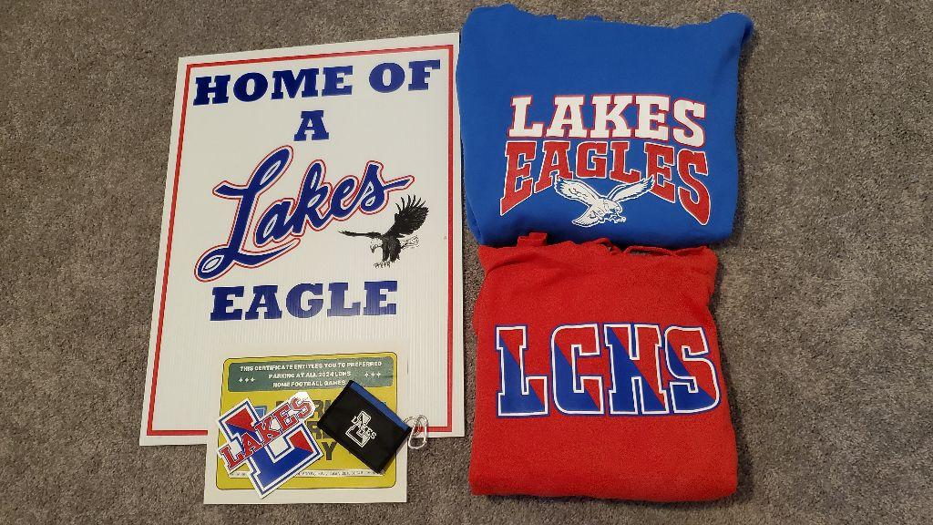 LakesHS spirit items+1Home football parking pass