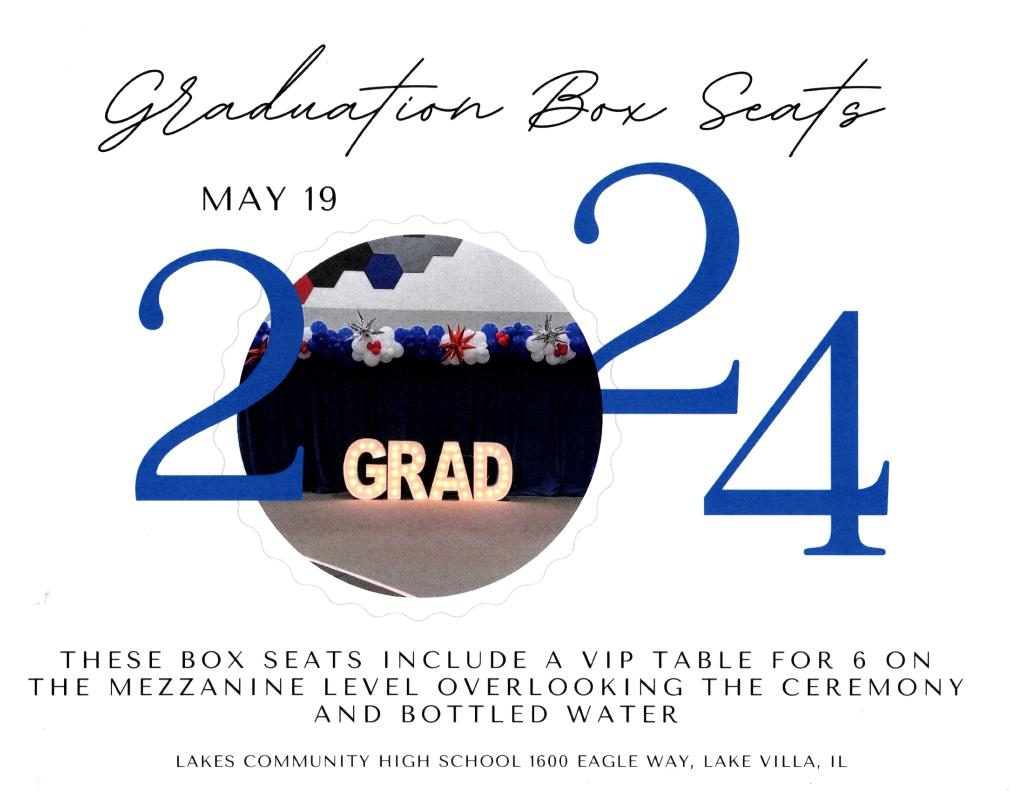VIP TableMezzanineLevel for 2024 graduation