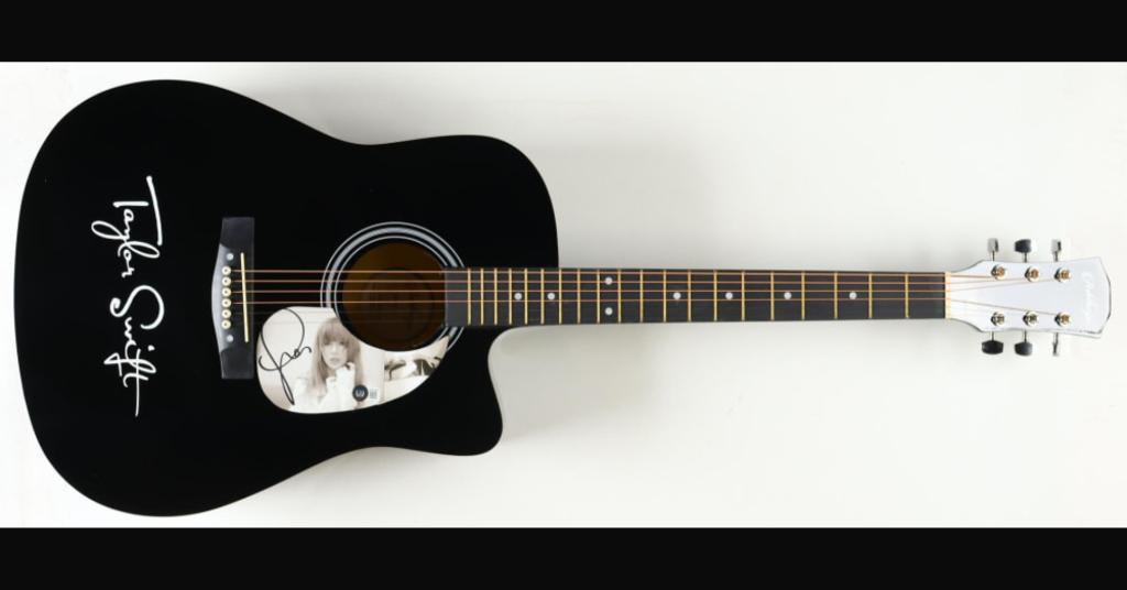 Taylor Swift Hand Signed Acoustic Guitar