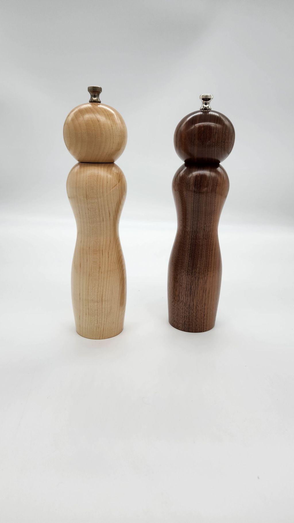 Pepper and Salt Mills hand-turned by Nick Cook